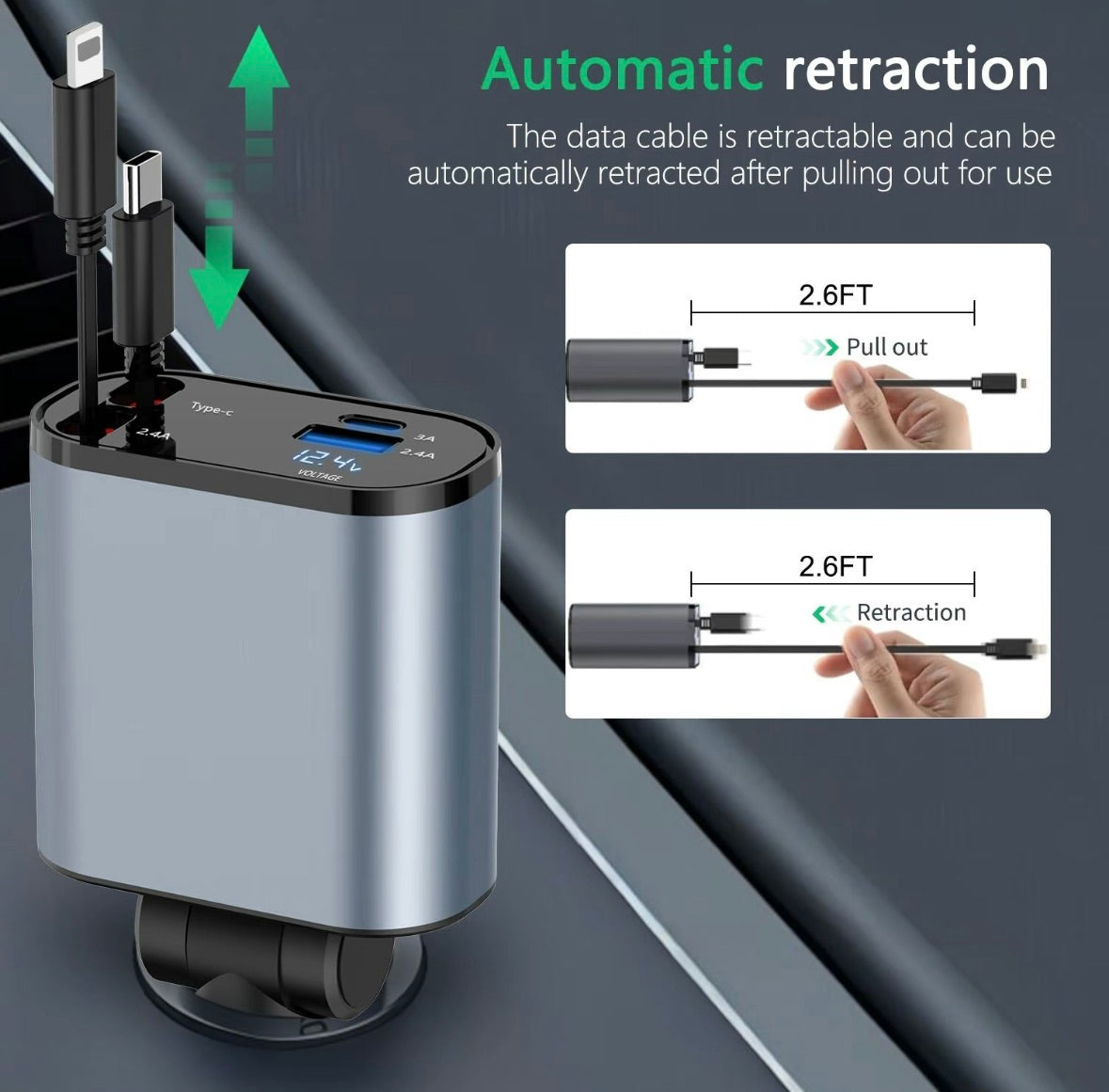 Retractable Car Charger